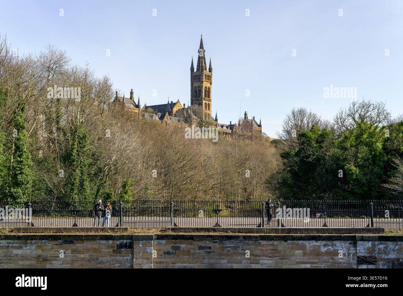 University of Glasgow Bell Tower, Scotland, UK Stock Photo