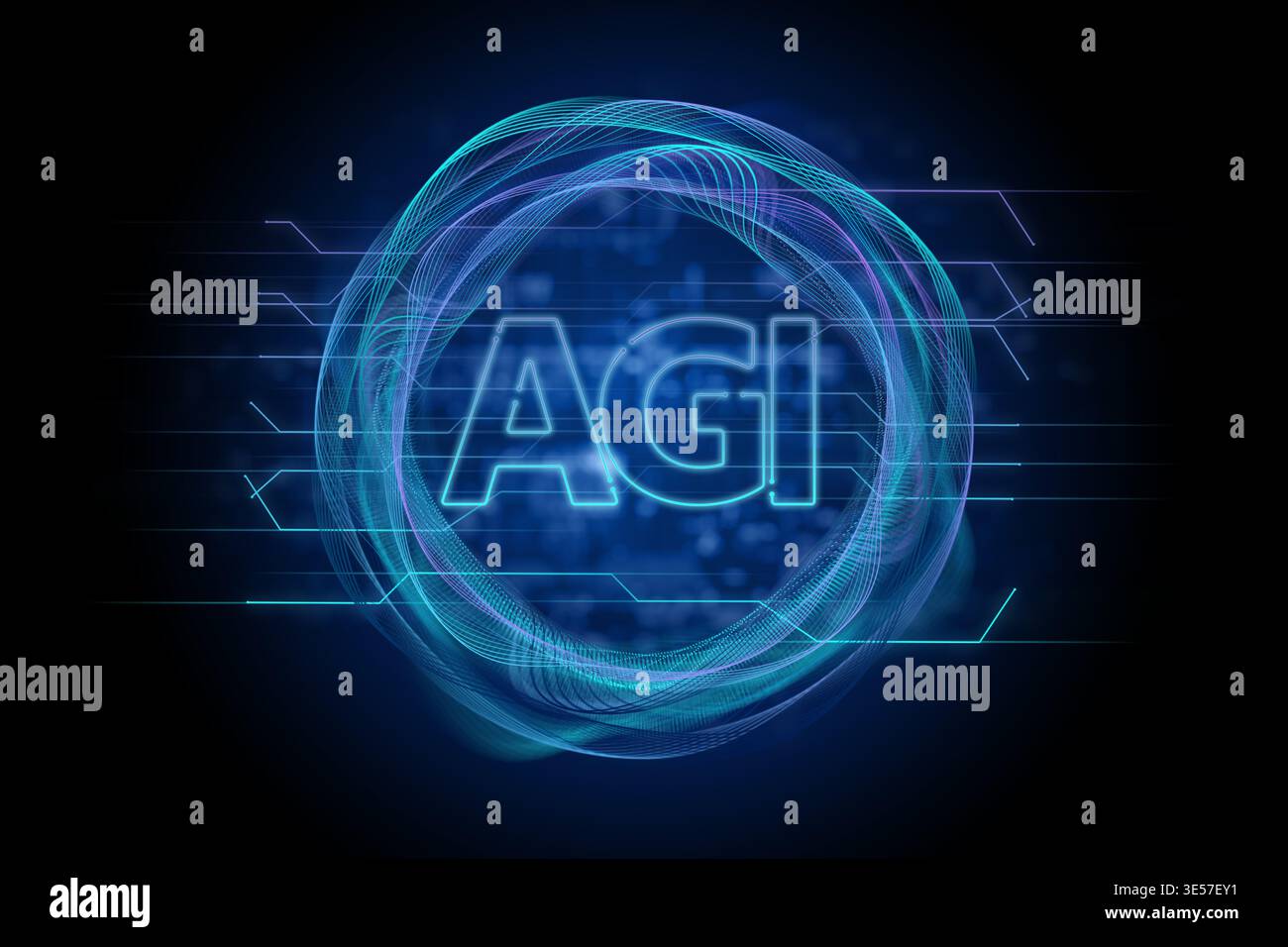 AGI Artificial General Intelligence concept Stock Photo