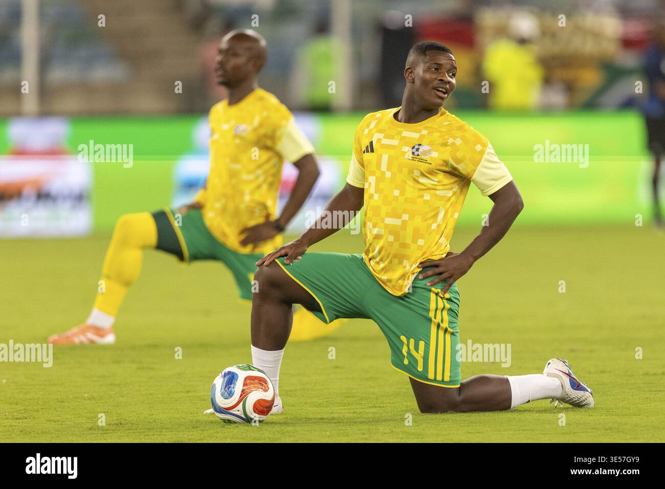 Mbekezeli Mbokazi Of South Africa Warm Up During The International mbekezeli-mbokazi-of-south-africa-warm-up-during-the-international