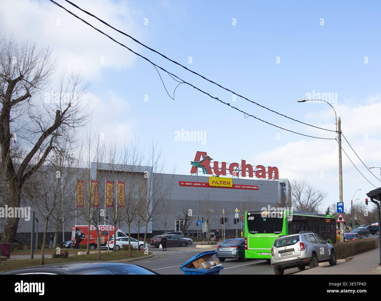 Auchan supermarket entrance hi-res stock photography and images