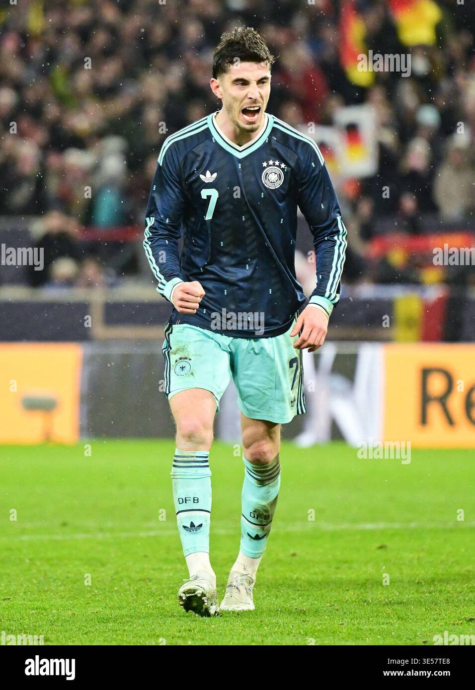 1:0 Goal, cheers, goal scorer Kai Havertz (Germany) Stuttgart