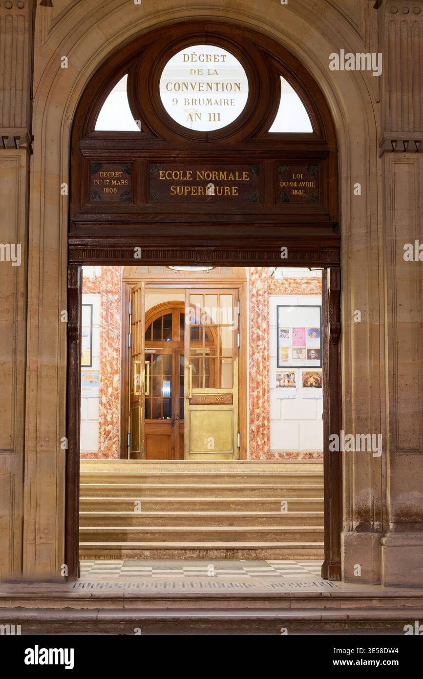 Paris, France-March View of the prestigious Ecole Normale Superieure (-ENS school, a highly selective public university in the Latin Quarter. Stock Photo