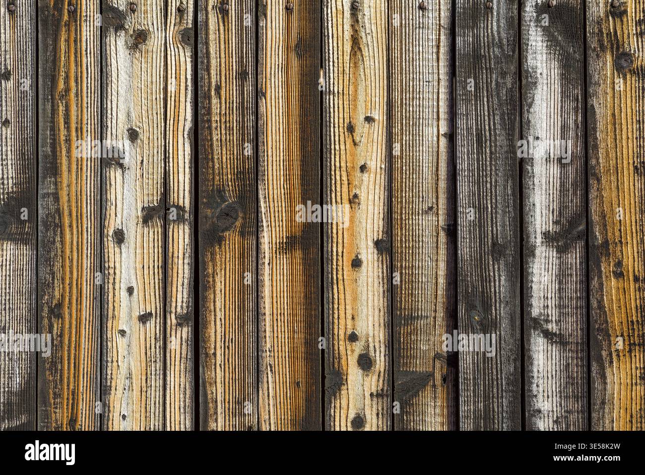 Flamed wooden wall Stock Photo