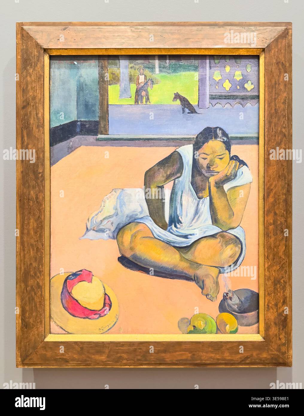 The Brooding Woman, Te Faaturma, painting. At a Paul Gauguin show. At ...