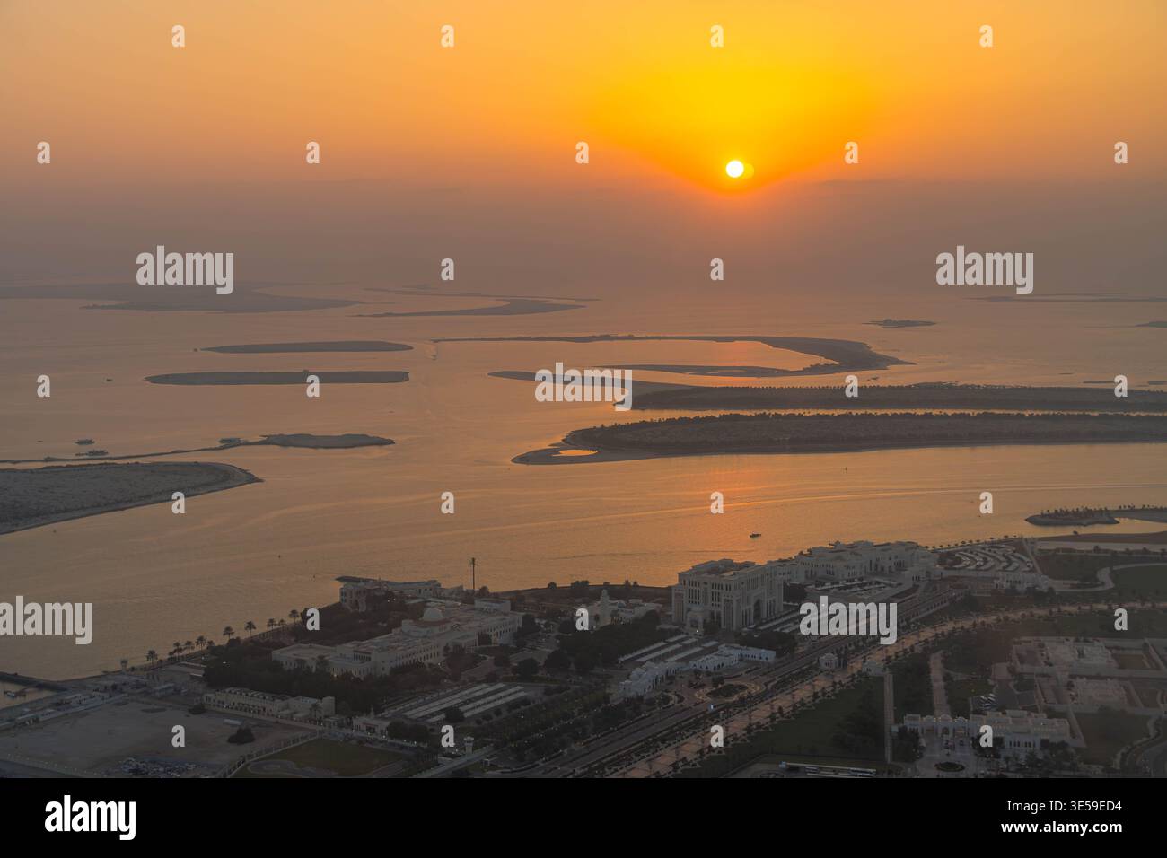 Persian Gulf in Abu Dhabi area, United Arab Emirates. Stock Photo