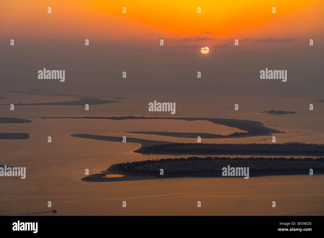 Persian Gulf in Abu Dhabi area, United Arab Emirates. Stock Photo