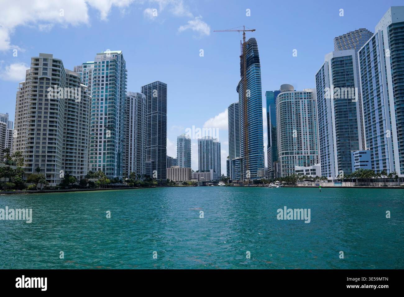 FILE - High-rise buildings at the mouth of the Miami River are seen ...