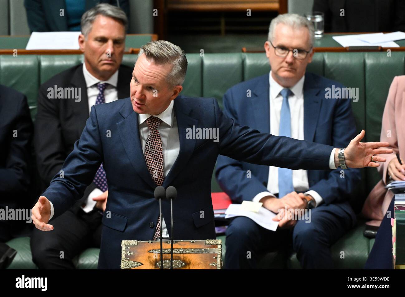Australian Energy Minister Chris Bowen speaks during Question Time in ...