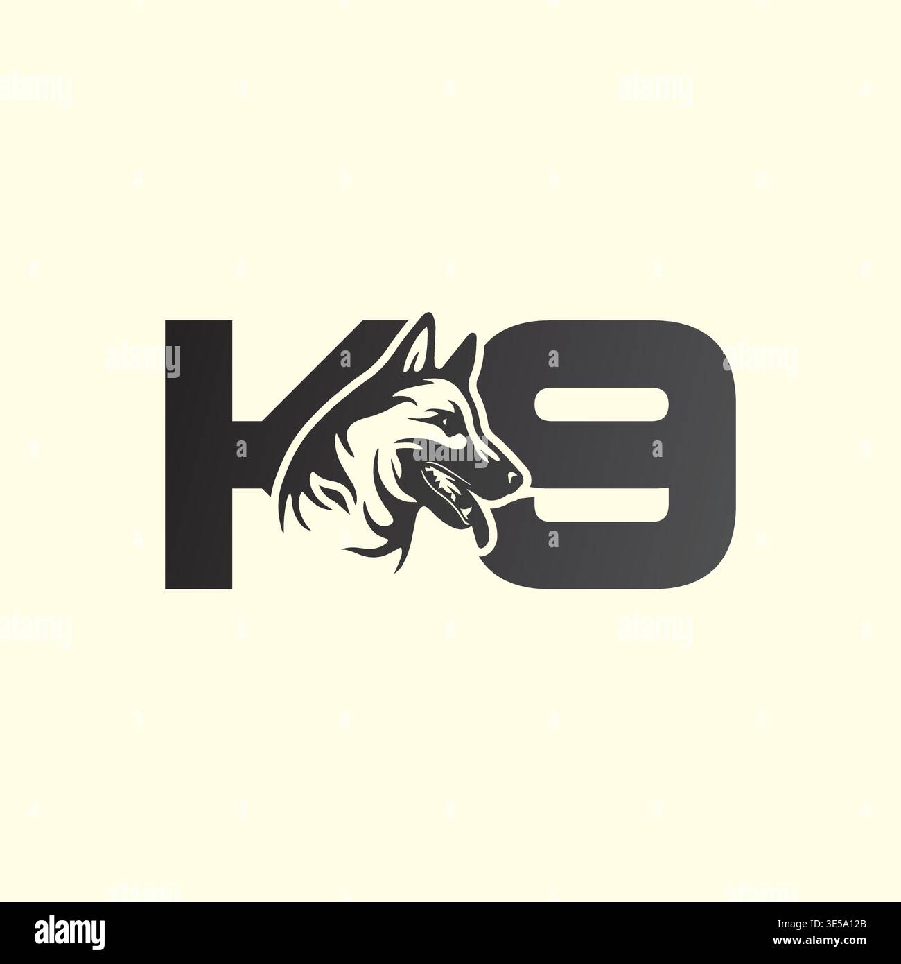 K9 Dog Training Symbol Logo Stock Vector