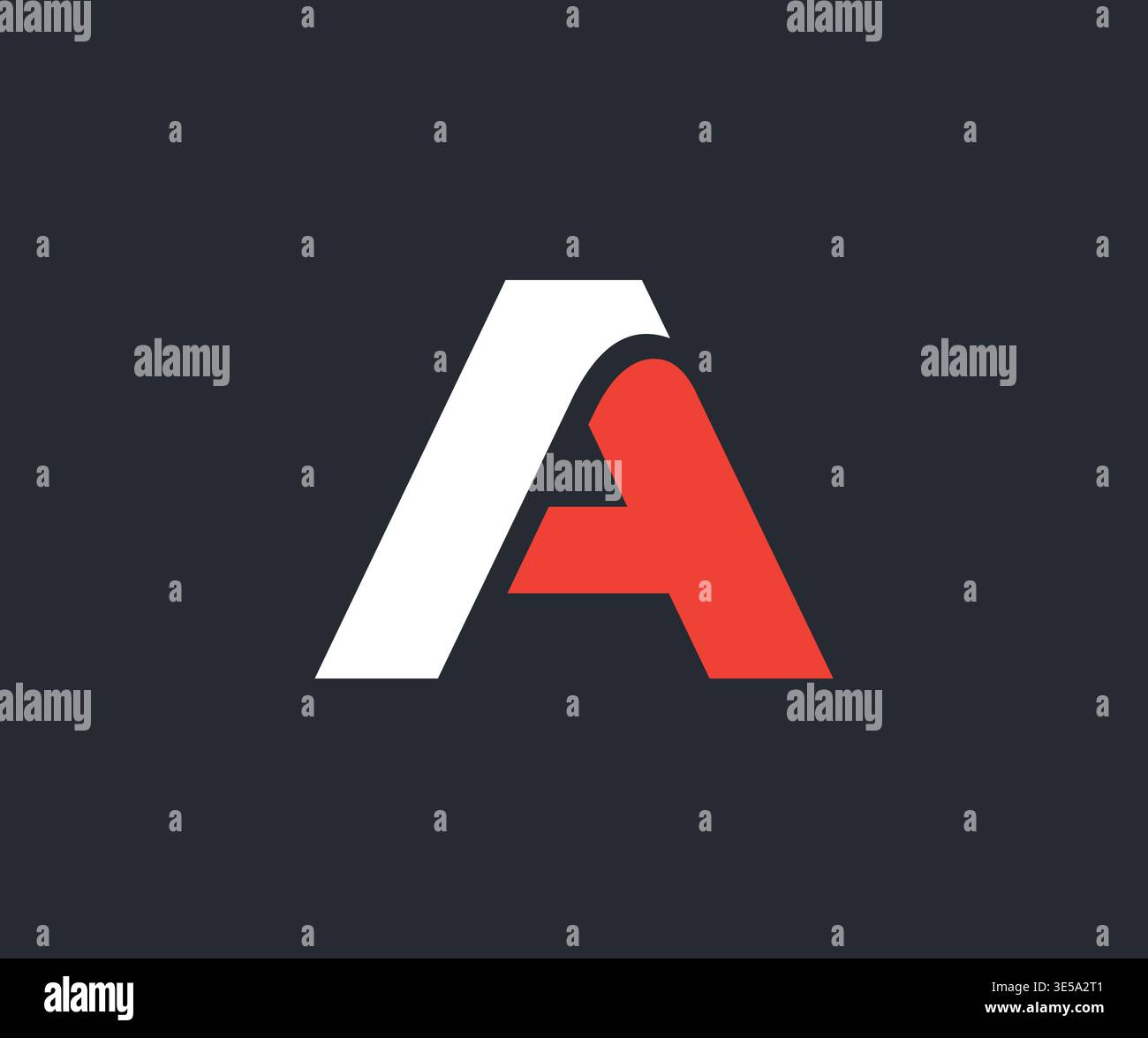 Modern Letter A Monogram Logo Design Stock Vector