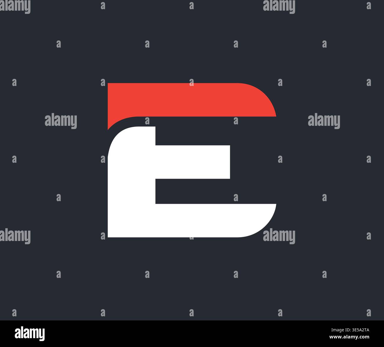 Modern Letter E Monogram Logo Design Stock Vector