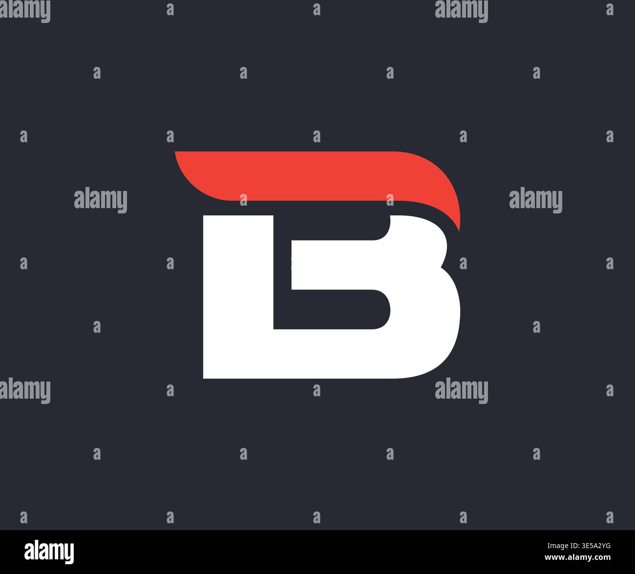 Modern Letter B Monogram Logo Design Stock Vector