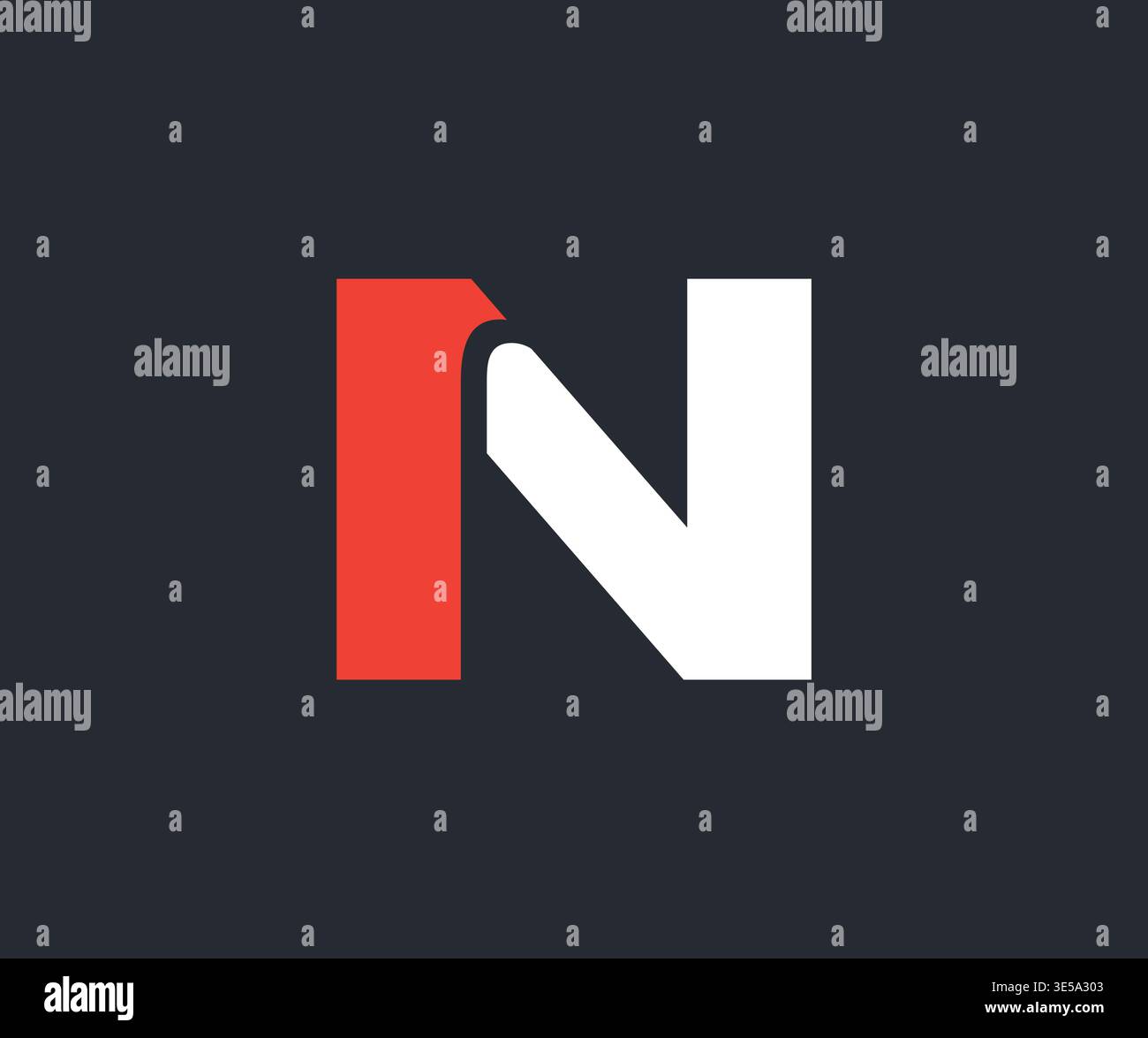 Modern Letter N Monogram Logo Design Stock Vector Image & Art - Alamy