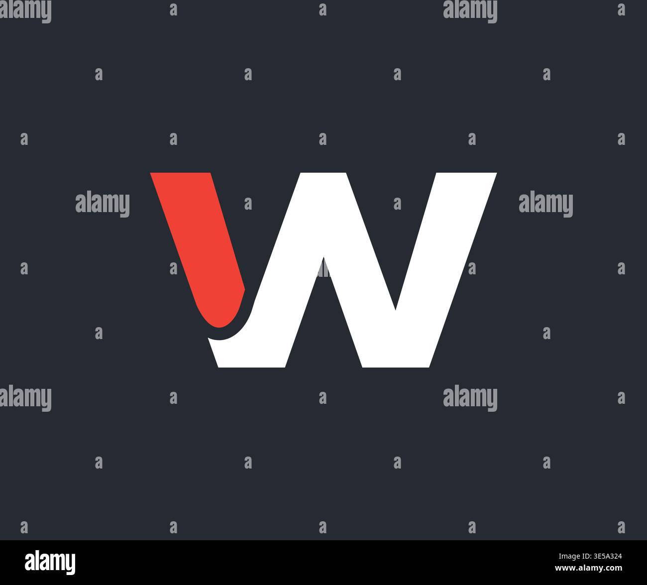 Modern Letter W Monogram Logo Design Stock Vector
