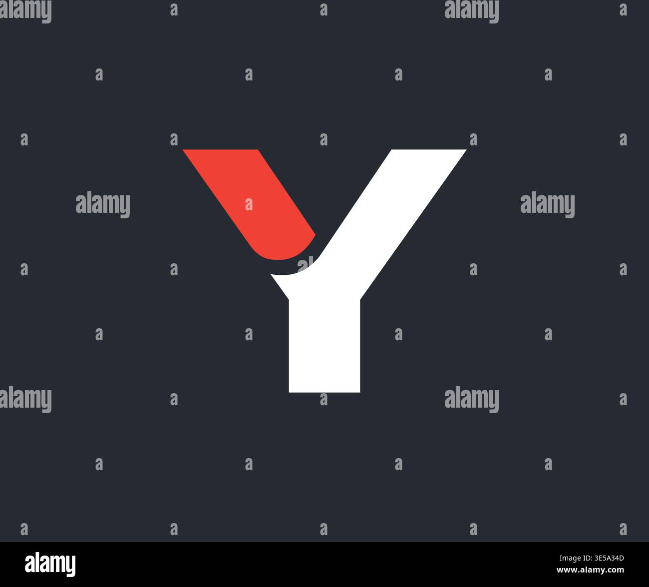 Modern Letter Y Monogram Logo Design Stock Vector