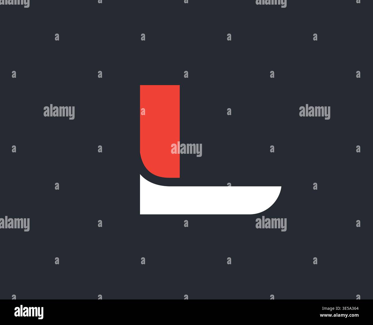 Modern Letter L Monogram Logo Design Stock Vector