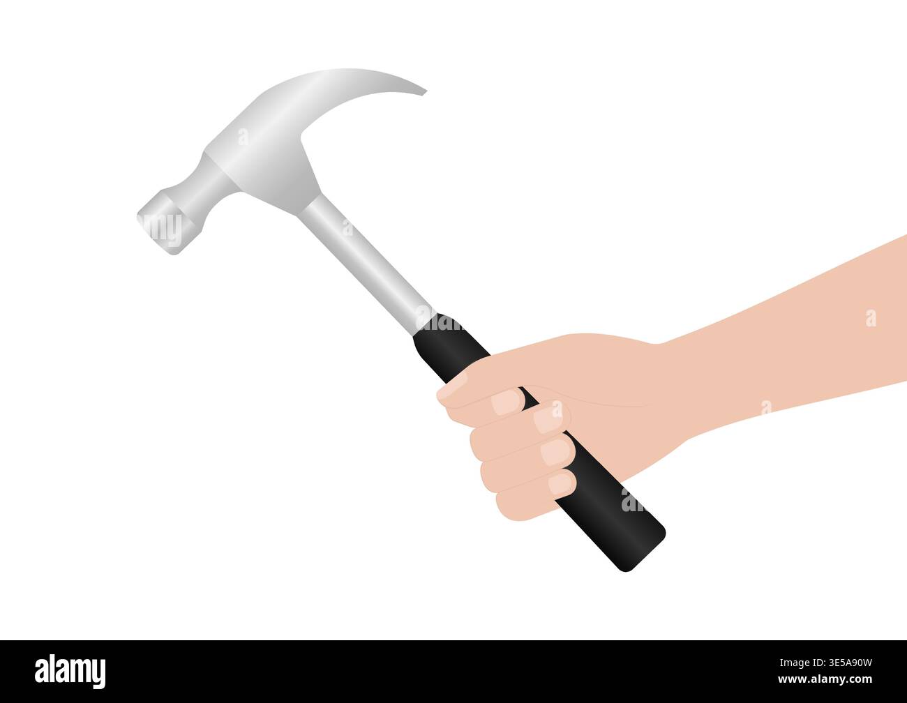 Hammer. Hand Tool or Mechanic Tool. Vector Illustration. Stock Vector