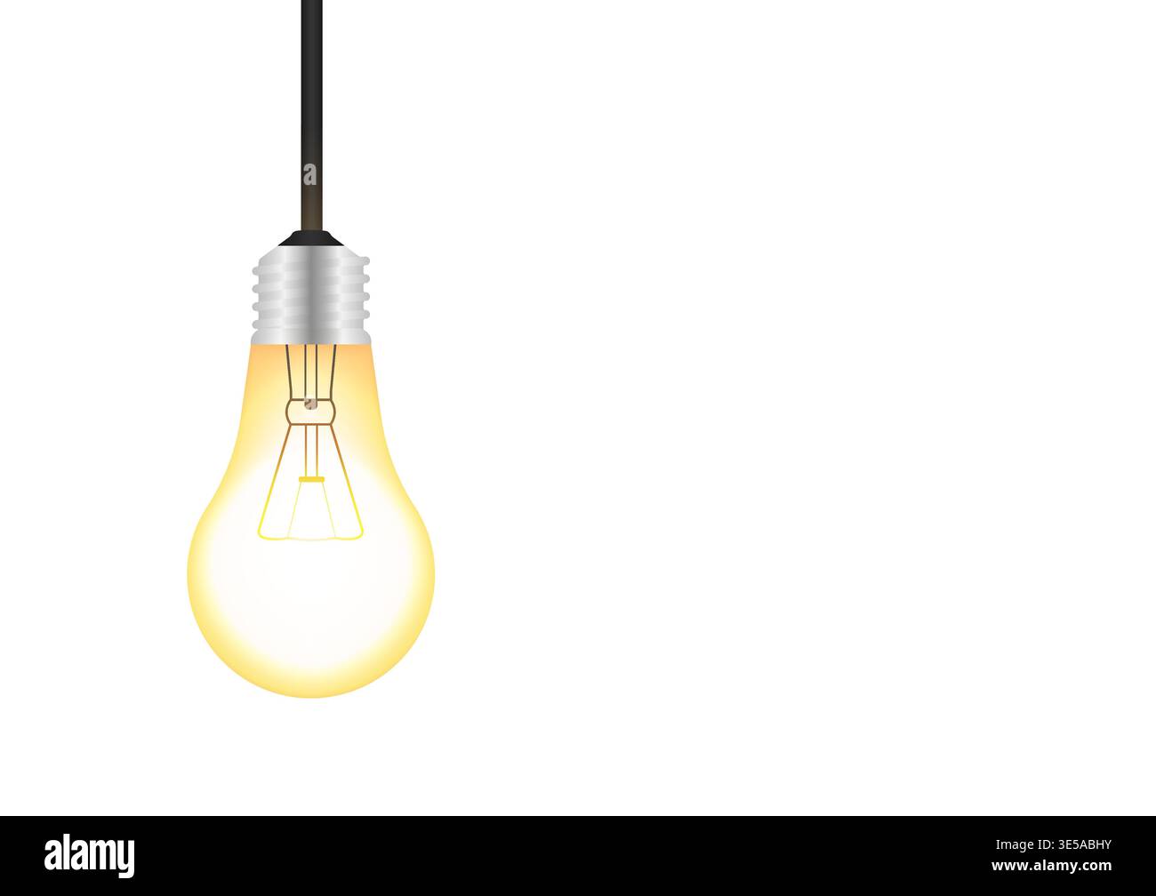 Light Bulb. Vector Illustration Isolated on White Background. Stock Vector