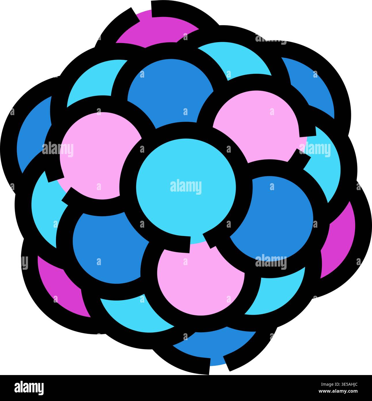 Morula embryo showing cell division and development concept Stock ...
