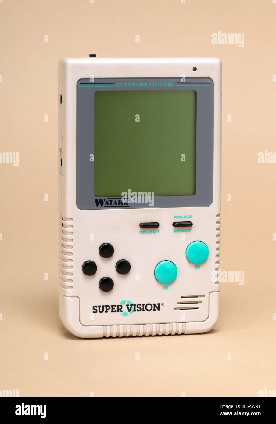 Pavia, Lombardy, Italy - December 27, 2024: Watara produced a low-cost competitor to Sony’s Game Boy. This is the 1992 Watara Supervision console. Sho Stock Photo