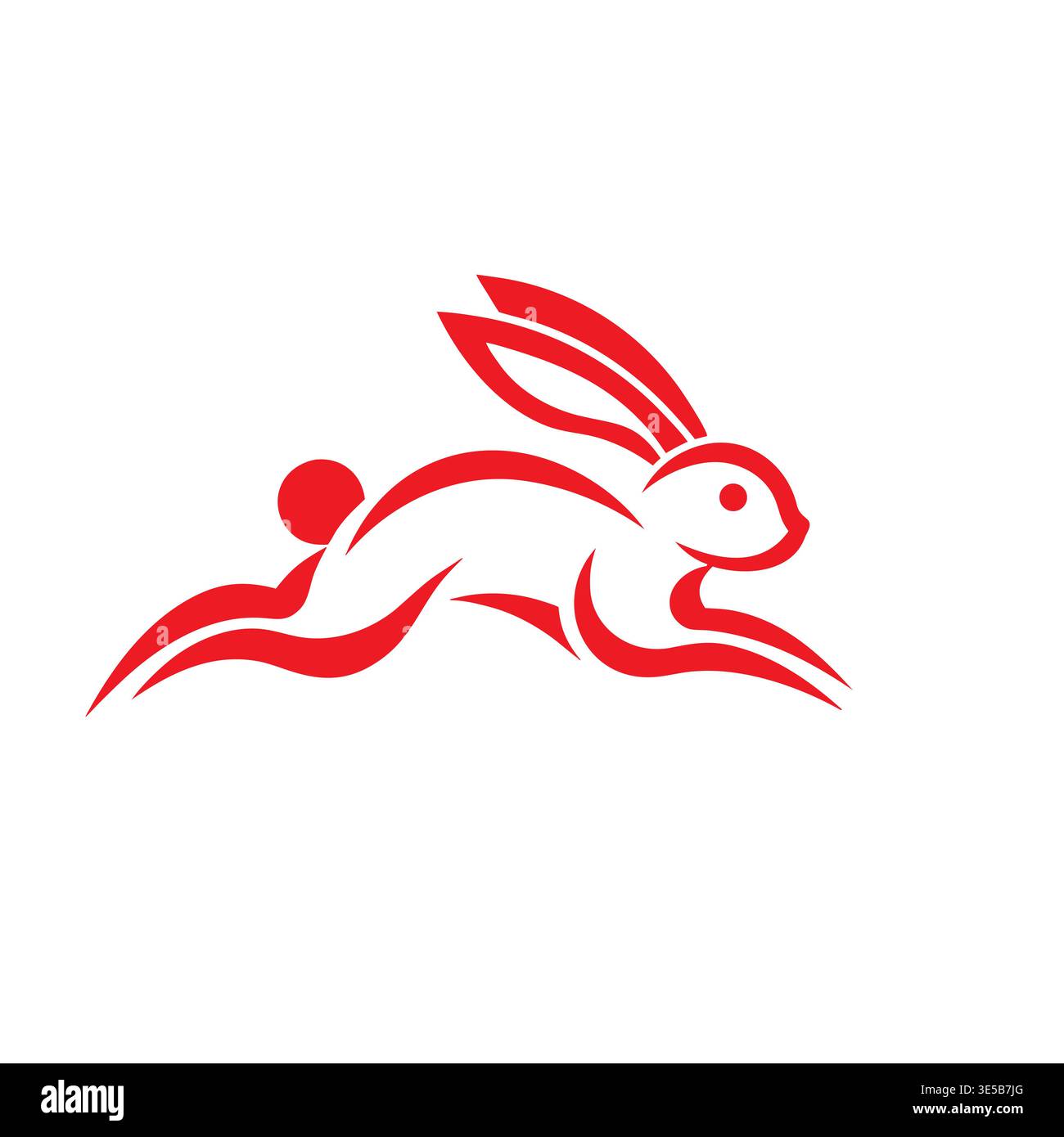 Simple Rabbit Icon Minimal Style Stock Vector