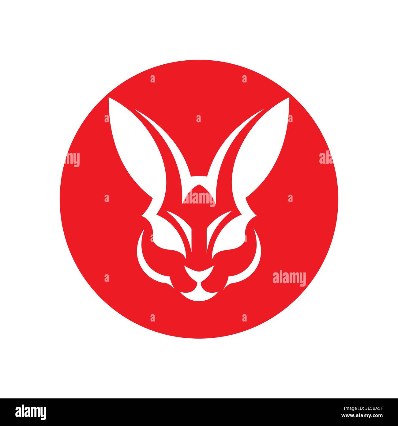 Elegant Rabbit Logo Minimal Style Stock Vector
