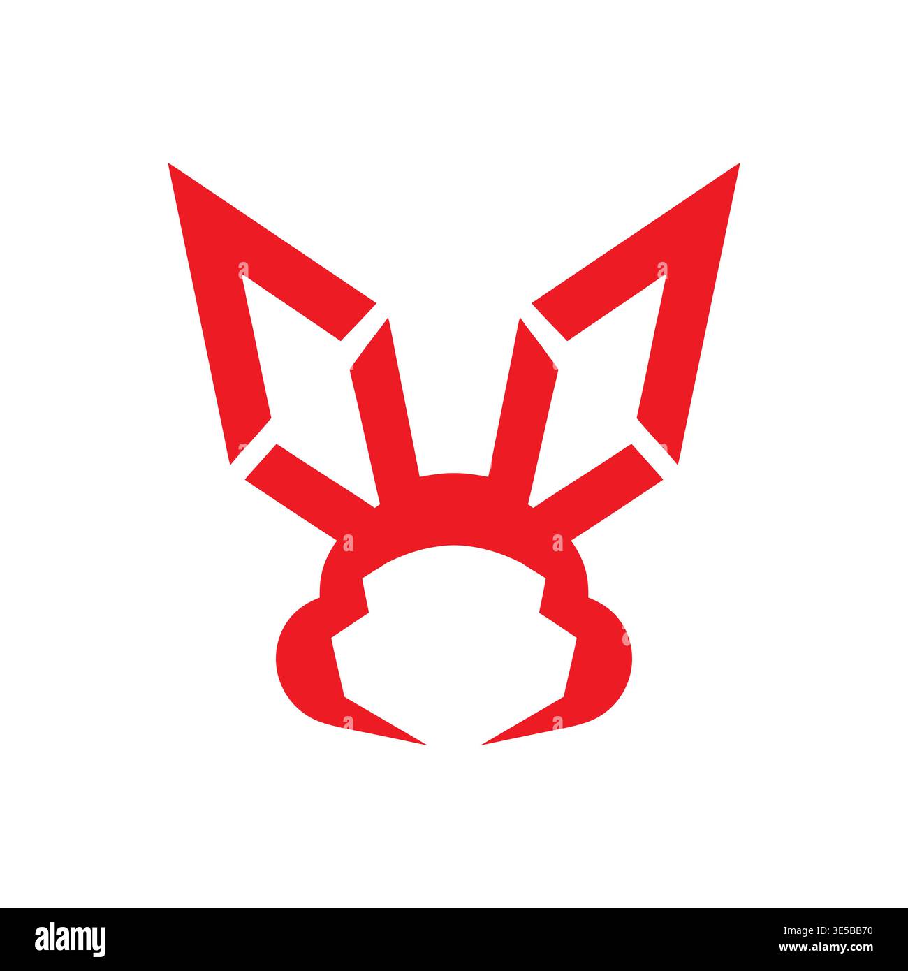 Rabbit Animal Logo Clean Outline Stock Vector