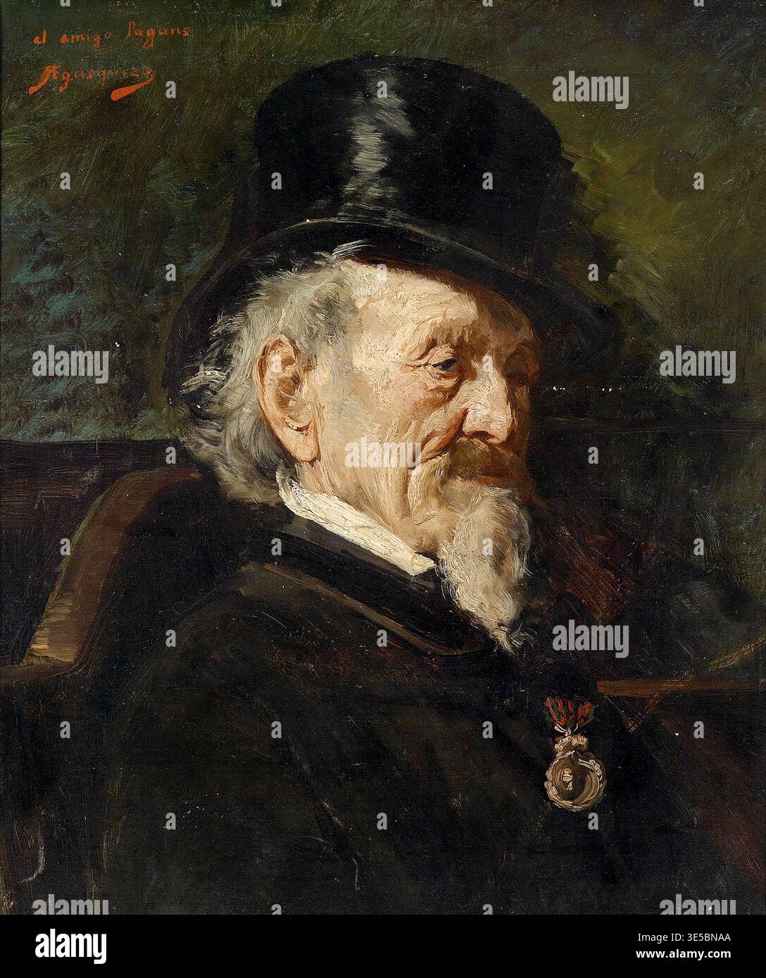 Portrait eines Herrn mit Orden Rogelio De Egusquiza Stock Photo