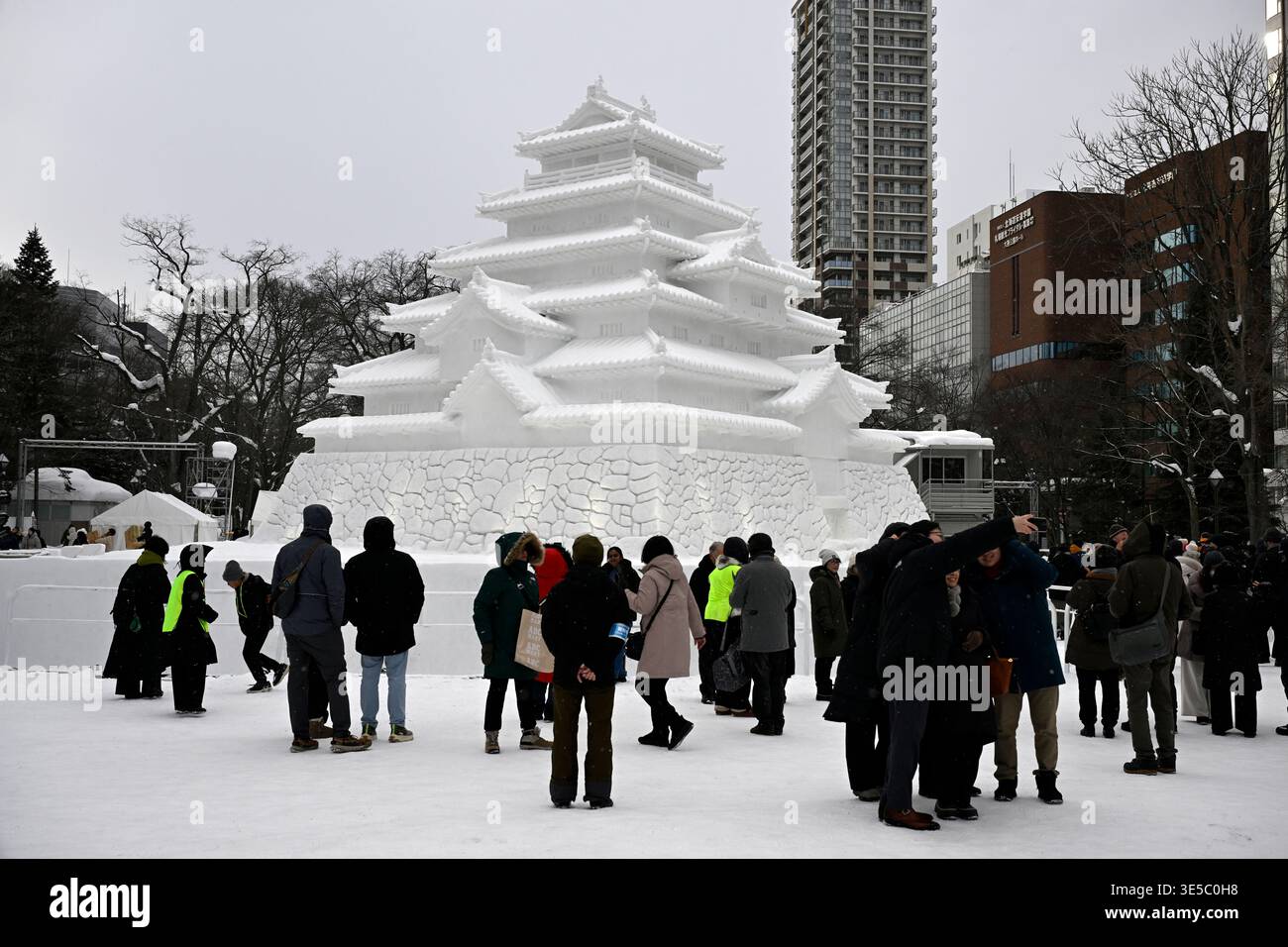 Snow Sculptures,Sapporo Snow Festival,Sapporo,Hokkaido island,Japan. Stock Photo