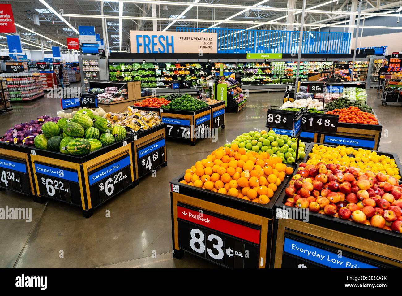 Walmart Supercenter Fresh Produce Department Featuring Fruits ...