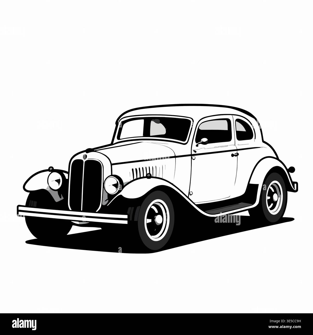 Vintage hot rod car Black and White Stock Photos & Images - Alamy