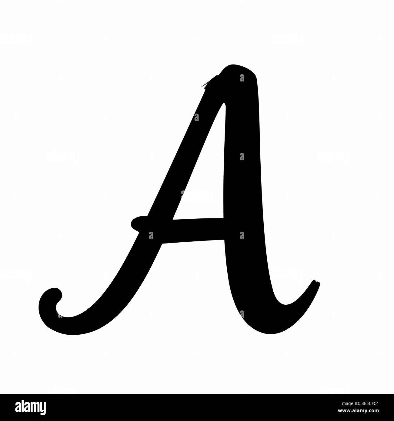 A high-quality flat vector illustration of a single calligraphic ...