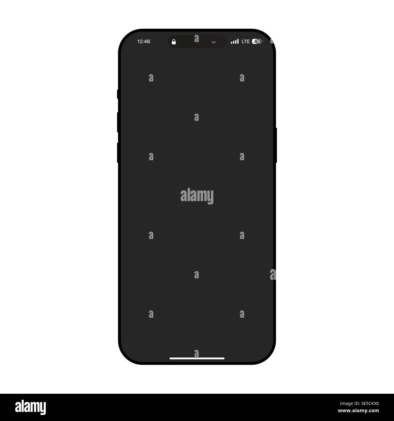 Blank smartphone mockup with screen features. Perfect for app UI design and mobile presentations. Vector graphics. Stock Vector