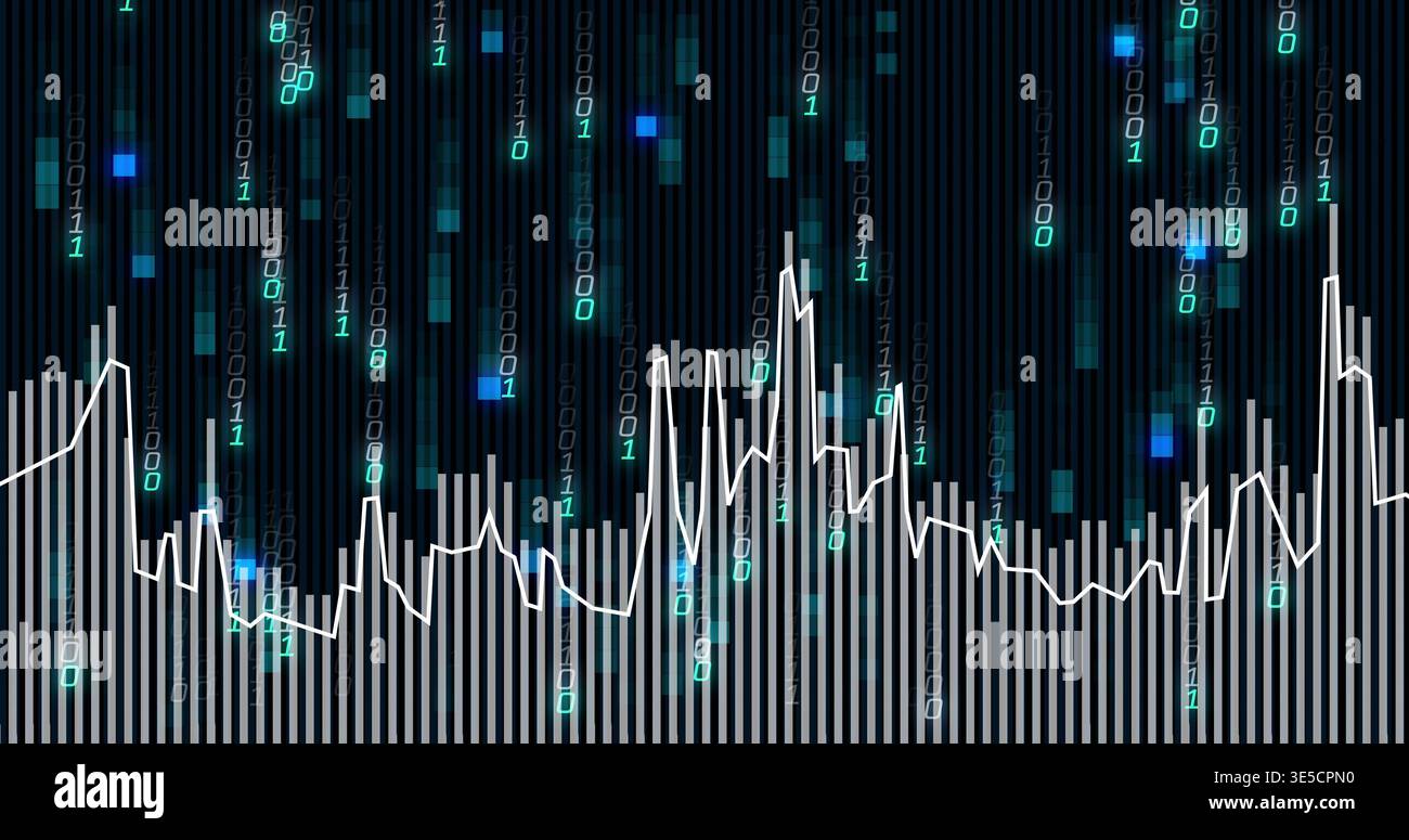 Binary streams falling data chart hi-res stock photography and images ...
