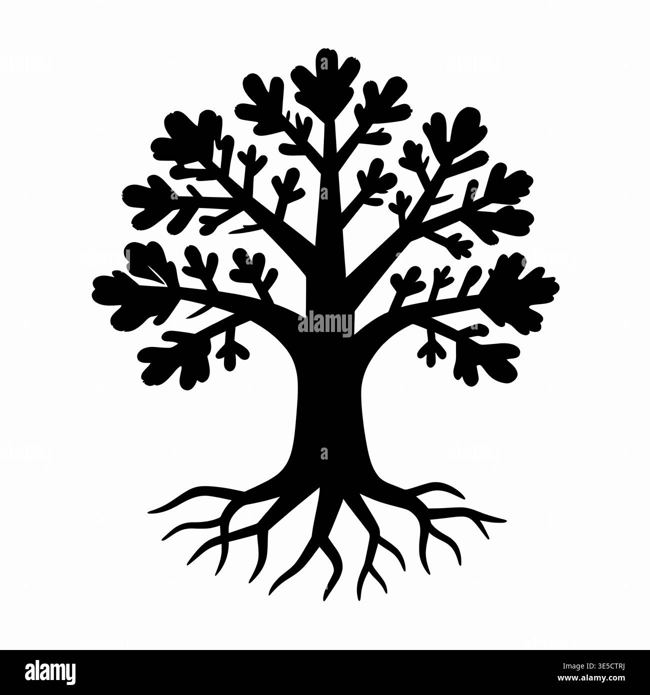 Tree Stem Graphiv Simple root system hi-res stock photography and images - Alamy