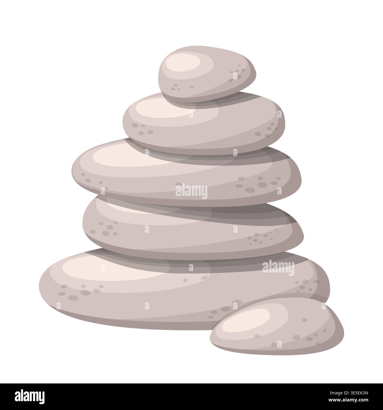 Balanced Zen Stones Cartoon Vector Illustration Stock Vector