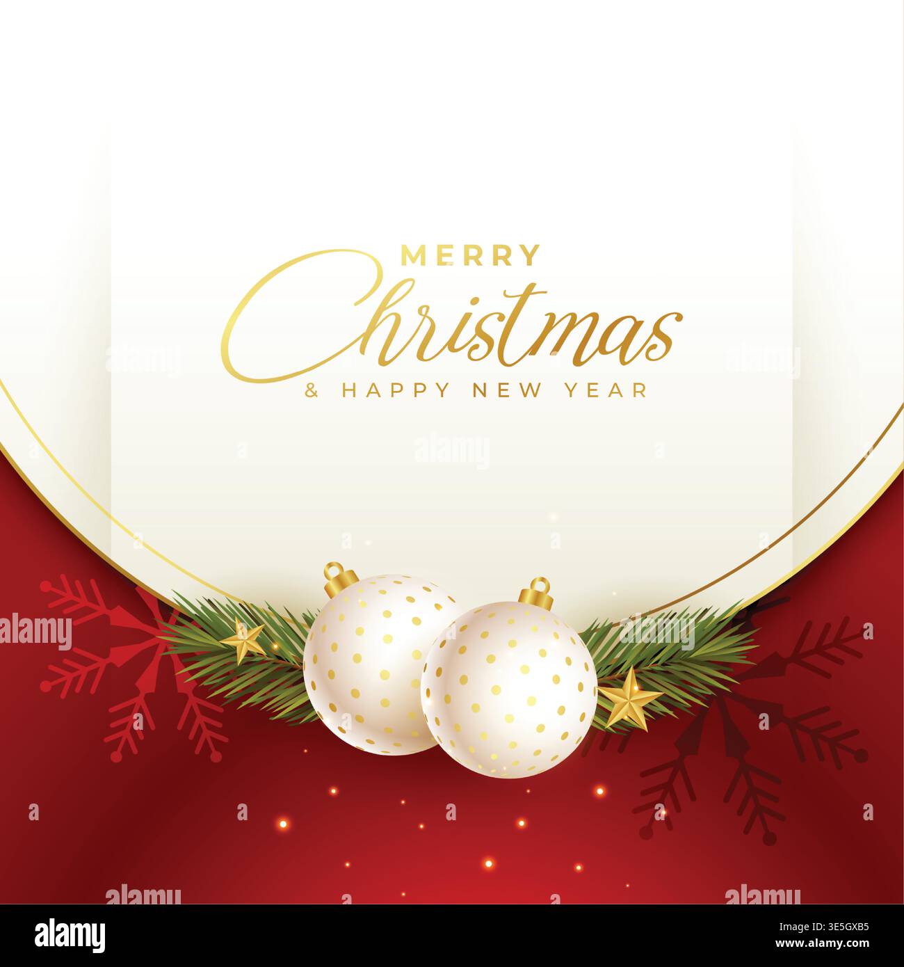 nice christmas greeting with realistic elements design Stock Vector