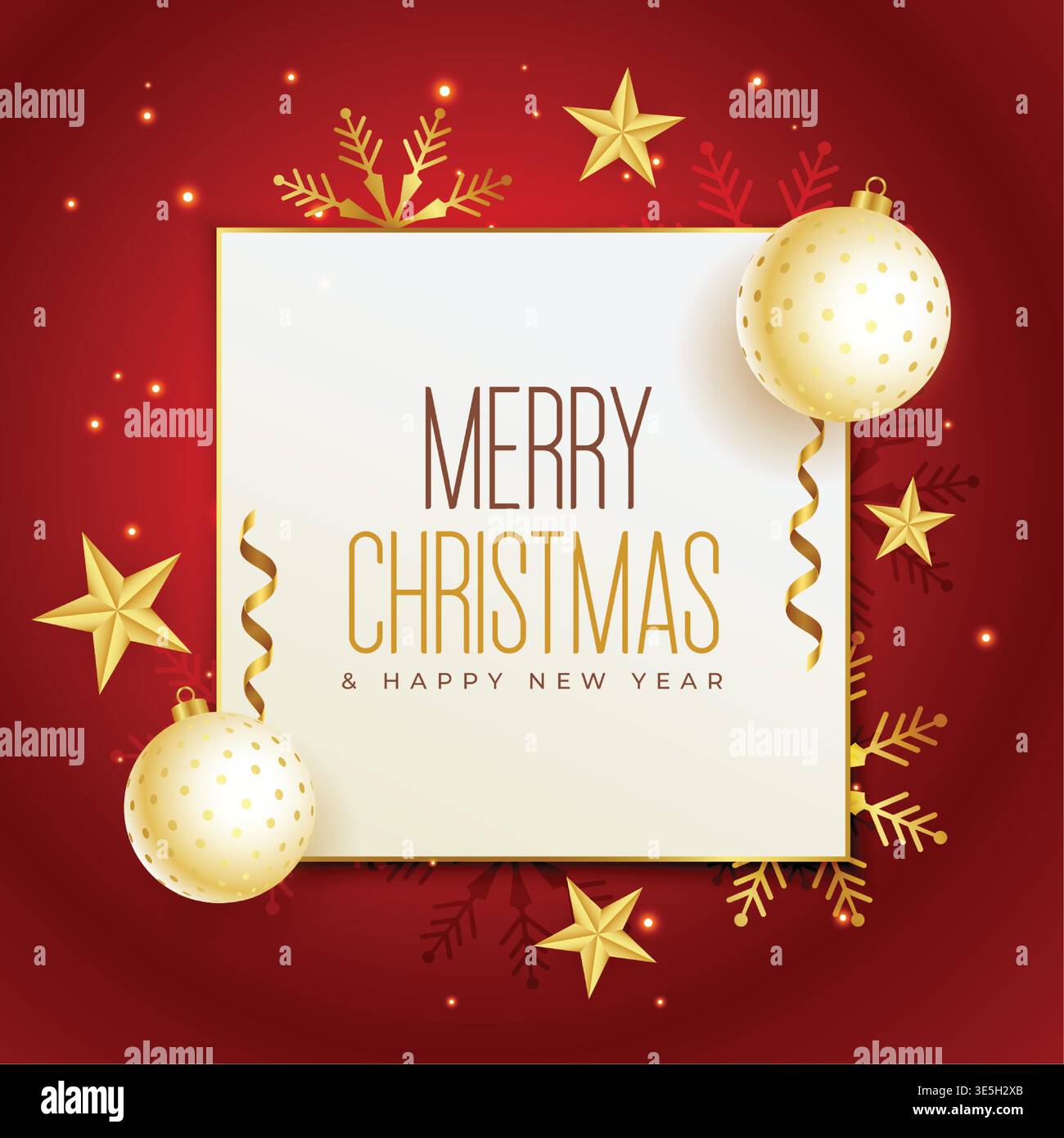 merry christmas poster with realistic elements design Stock Vector
