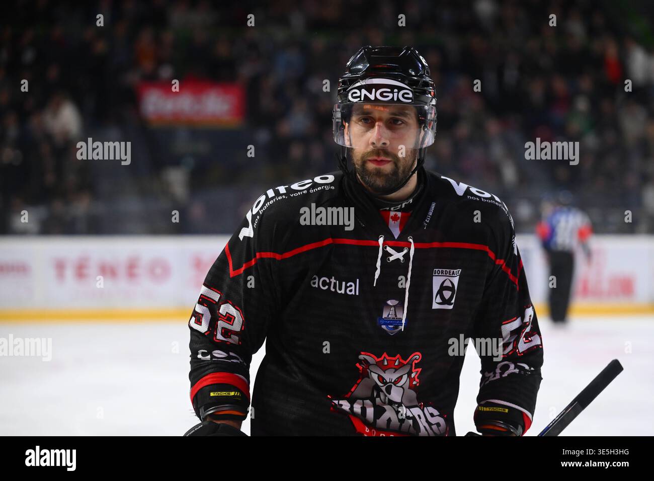 Maxim Lamarche of Boxers de Bordeaux during the Synerglace Ligue Magnus ...