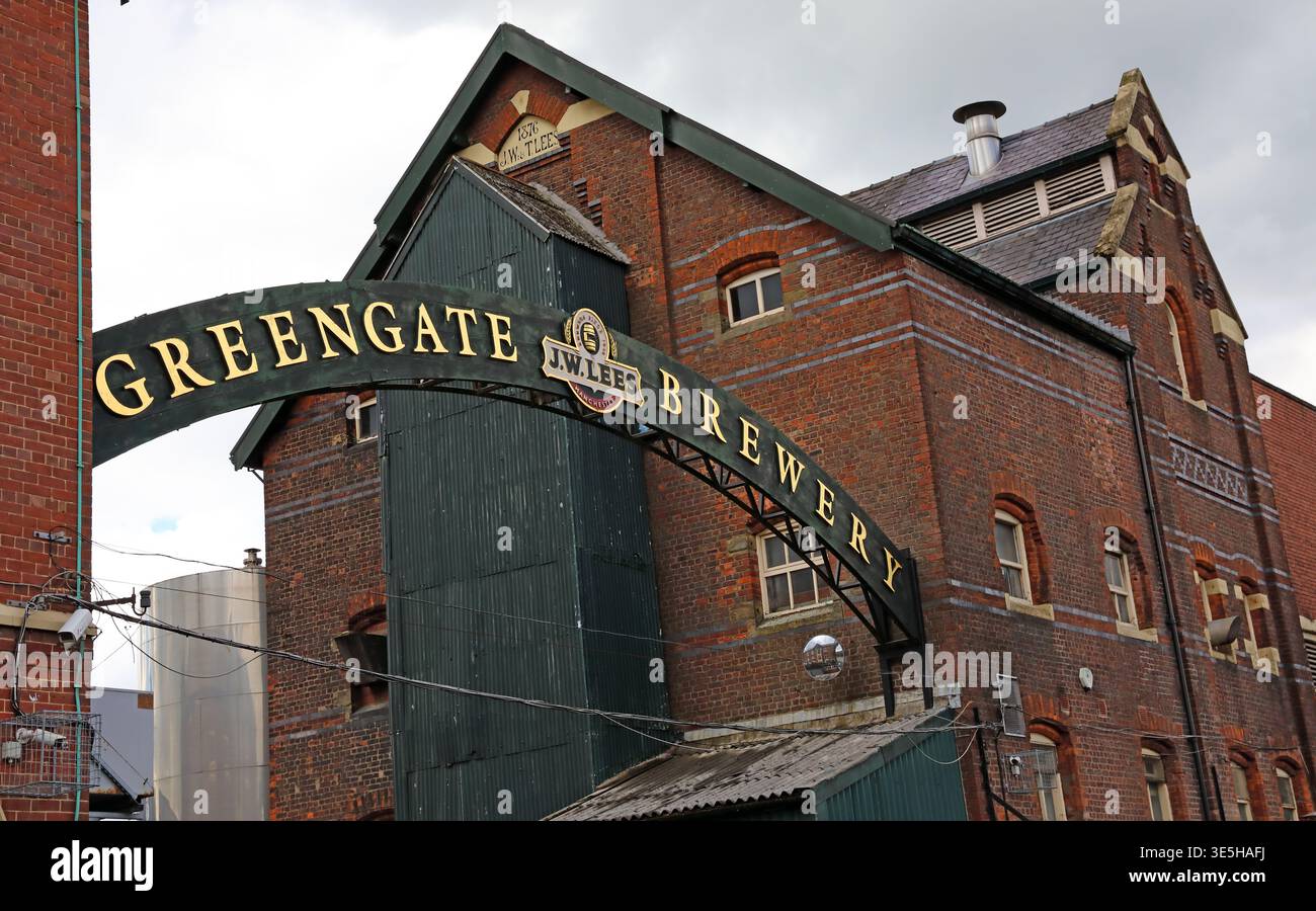 J W Lees Greengate Brewery historic brewery buildings, Middleton Junction, Greater Manchester, England, UK. Stock Photo