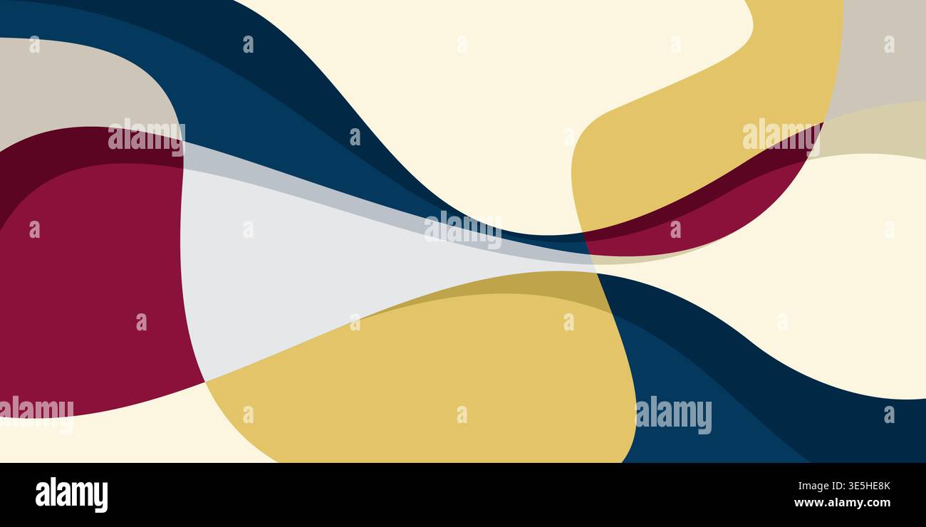 Abstract retro wavy shape pattern background vector. cover or poster abstract design Stock Vector