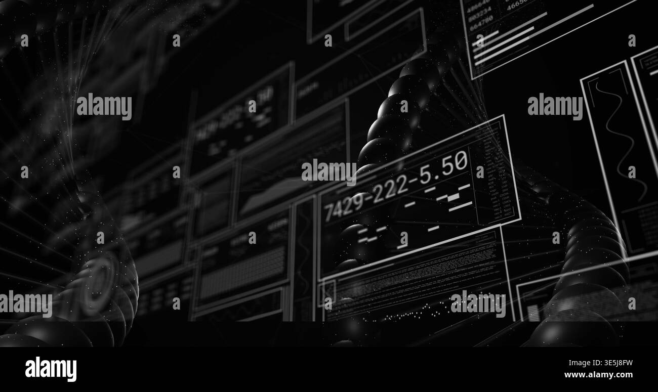 Displaying centered translucent HUD showing 7429-222-5 Stock Photo