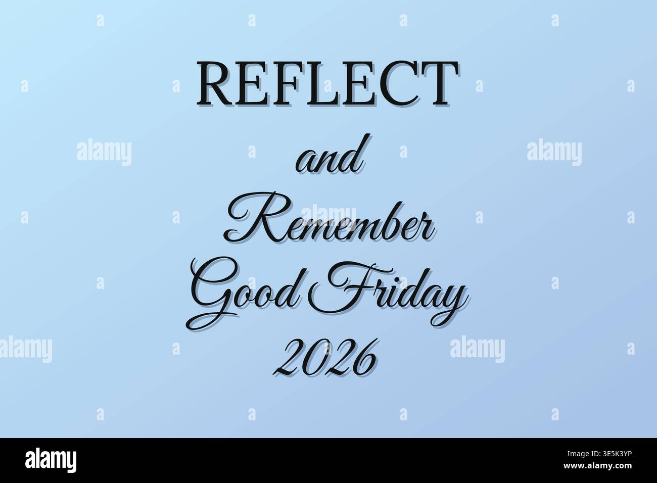 Reflect Remember Good Friday Peace 2026 Stock Vector