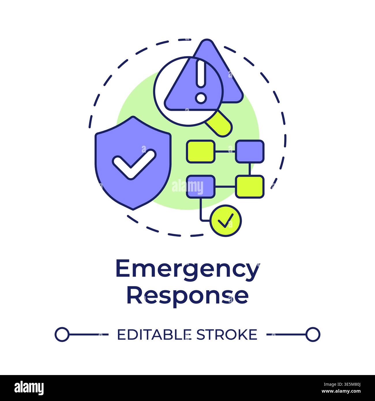 Emergency response multi color concept icon Stock Vector