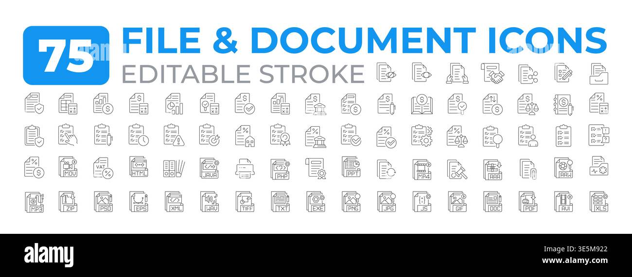 File folder symbols set hi-res stock photography and images - Alamy