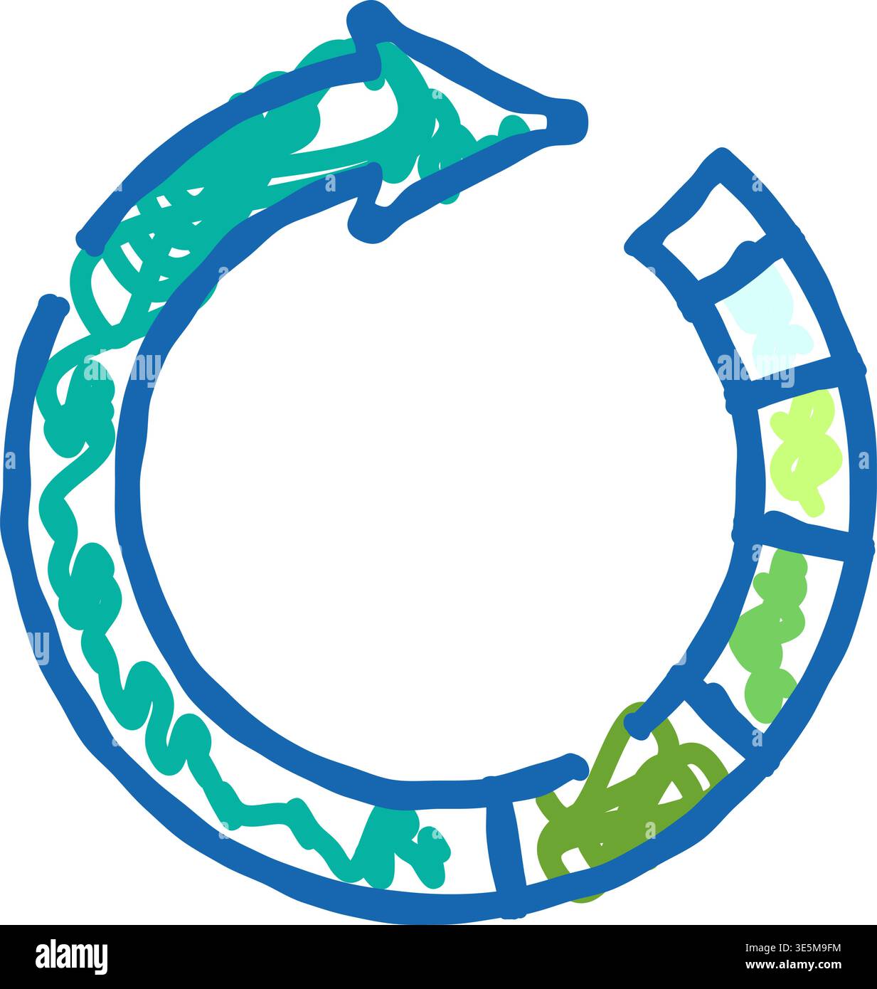 Recycling arrow illustrating circular economy concept Stock Vector ...