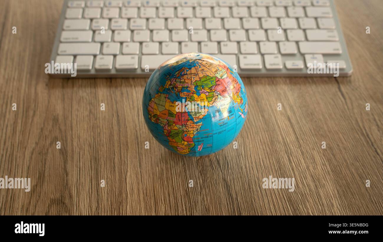 World map keyboard hi-res stock photography and images - Alamy