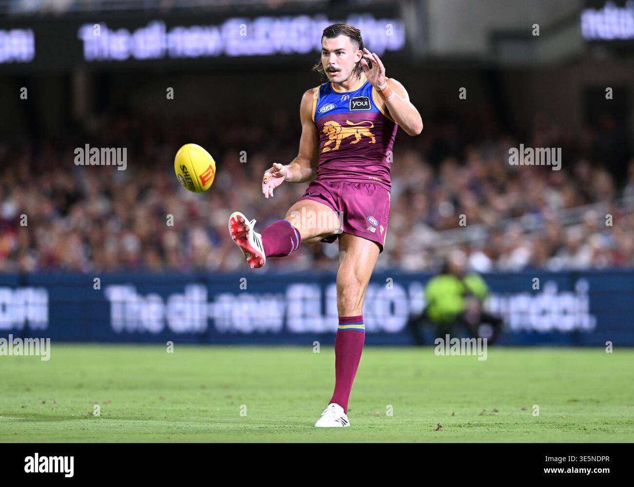 Sam Draper of the Lions in action during the AFL Round 4 match between ...