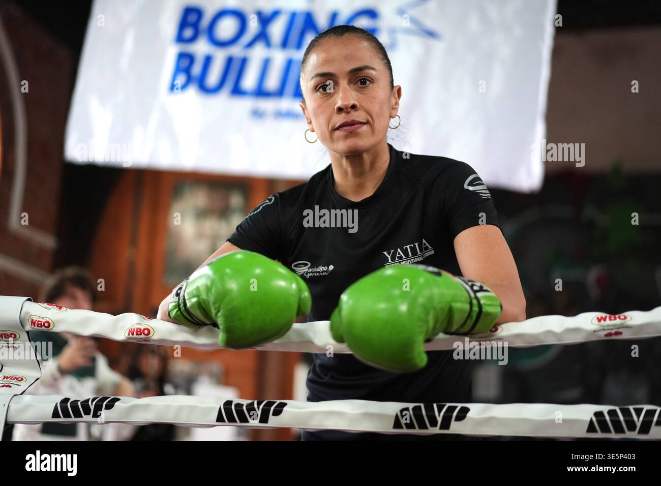 Irma Garcia during a workout at All Stars Boxing Gym, London. Picture ...
