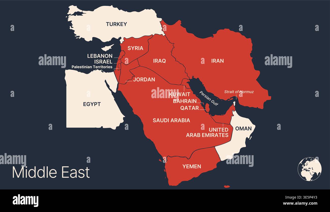 Map israel lebanon jordan syria hi-res stock photography and